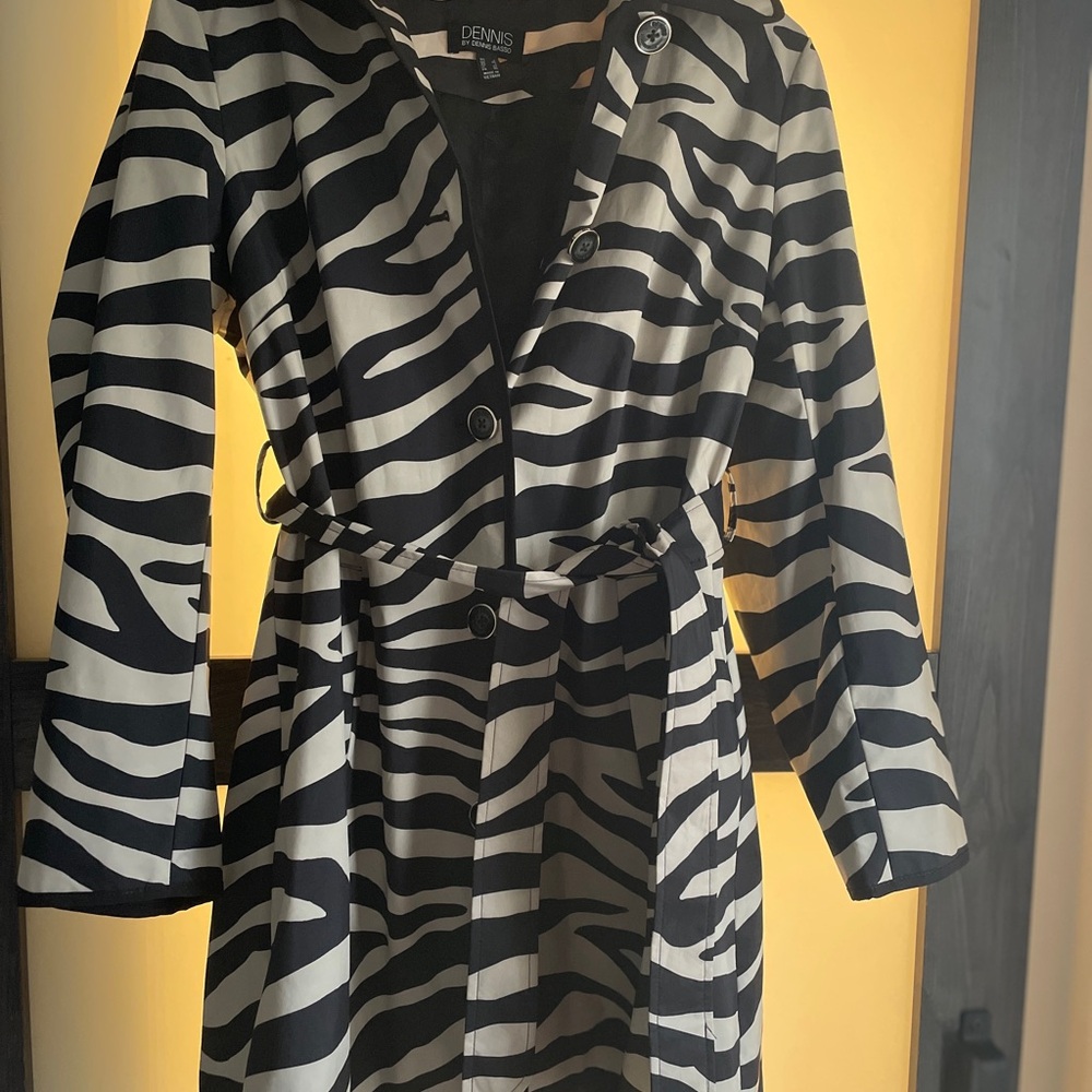Zebra Print trench coat rain coat - Picture 3 of 4